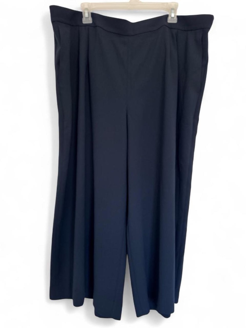 J.Crew 365 Navy Blue Wide Leg Pull on Ankle Pants Size 20 Lightweight Classic